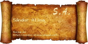 Sándor Alina névjegykártya
